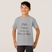 25周年記念シ結婚ックシルバータイポグラフィ Tシャツ (正面フル)