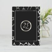 25周年記念デザインハーフシルバー・ギラフデザインネームプレート 招待状 (スタンド正面)