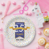 25周年記念デザイン ペーパープレート (パーティー)