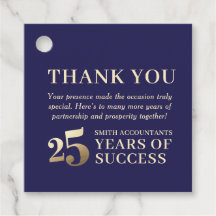 25周年記念ネイビーゴールドサンクスyouタグ