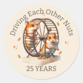 25周年記念ハムスターお互いのナッツを運転 ラウンドシール (正面)