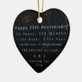 25周年記念ハート セラミックオーナメント (左)