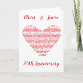 25周年記念バイブル引用文1コリント13愛 カード (正面)