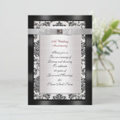 25周年記念パーティの招待状白黒 招待状 (スタンド正面)