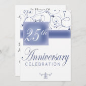 25周年記念パーティの招待状 招待状 (正面/裏面)