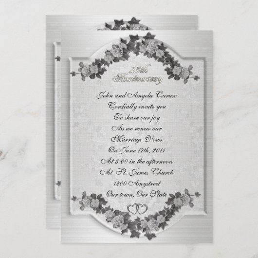 25周年記念パーティーの発願 招待状 (正面/裏面)