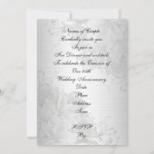 25周年記念パーティーシルバーハート フォーマル 招待状 (裏面)