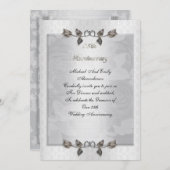 25周年記念パーティーシルバーバラ フォーマル 招待状 (正面/裏面)