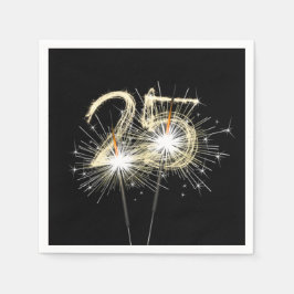 25周年記念パーティースパーカーズオンブラック スタンダードカクテルナプキン