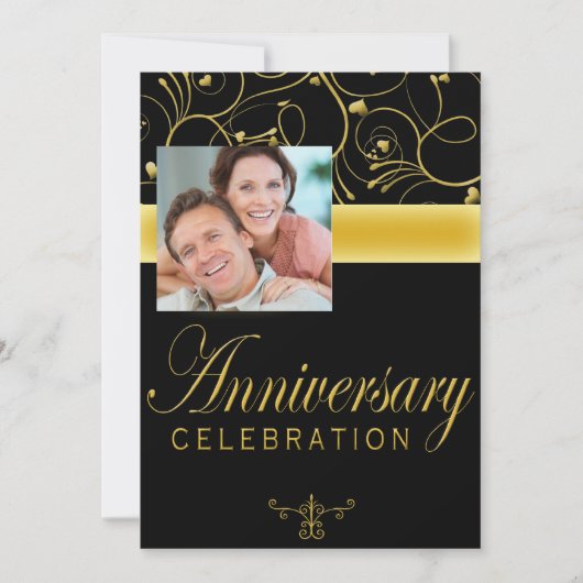 25周年記念パーティー招待状（写真付き） 招待状 (正面)