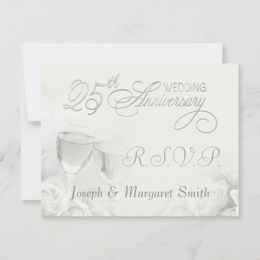 25周年記念パーティー- RSVP返信カード 出欠カード (正面)