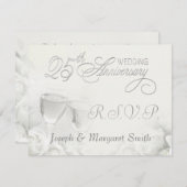 25周年記念パーティー- RSVP返信カード 出欠カード (正面/裏面)