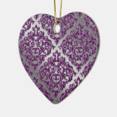 25周年記念パープルスパークルシルバーダマスク セラミックオーナメント (左)