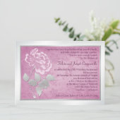 25周年記念ピンク牡丹招待状 招待状 (スタンド正面)