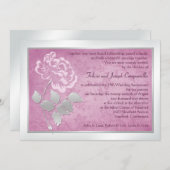 25周年記念ピンク牡丹招待状 招待状 (正面/裏面)