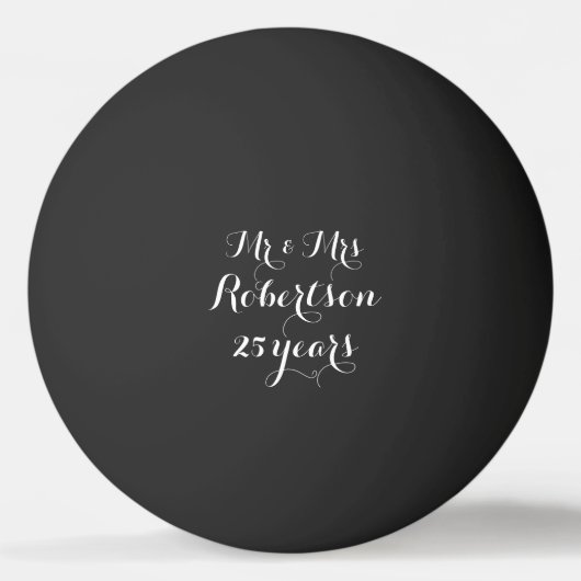 25周年記念ピンポン結婚ボール夫妻 卓球ボール (正面)