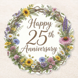 25周年記念フラワー ペーパーコースター
