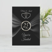 25周年記念ブラックリボン付シルバー 招待状 (スタンド正面)