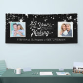 25周年記念ブラック&シルバーThen & Nowの写真 横断幕 (トレードショー)