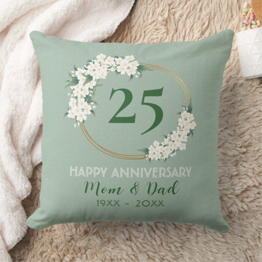 25周年記念ホワイトグリーンフローラシノワセリー クッション (ブランケット)