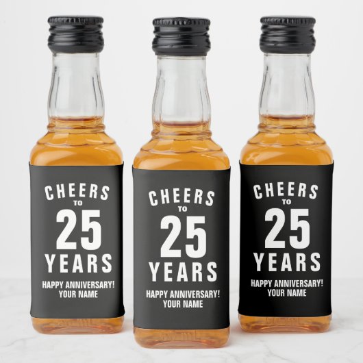 25周年記念ミニ酒瓶ラベル リキュールボトルラベル (ボトル)