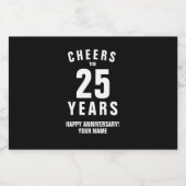25周年記念ミニ酒瓶ラベル リキュールボトルラベル (シングルラベル)