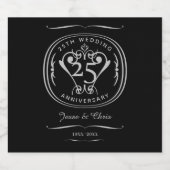 25周年記念ワイきらめくンラベル スパークリングワインラベル (シングルラベル)