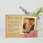 25周年記念ヴィンテージデイジー写真招待状 招待状 (スタンド正面)