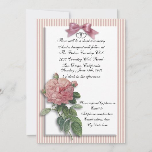 25周年記念ヴィンテージバラ 招待状 (裏面)