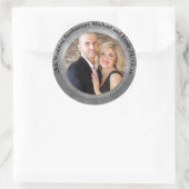 25周年記念写真ステッカーシルバー ラウンドシール (バッグ)