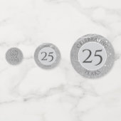 25周年記念写真結婚テーブル紙吹雪 コンフェッティ (裏面)