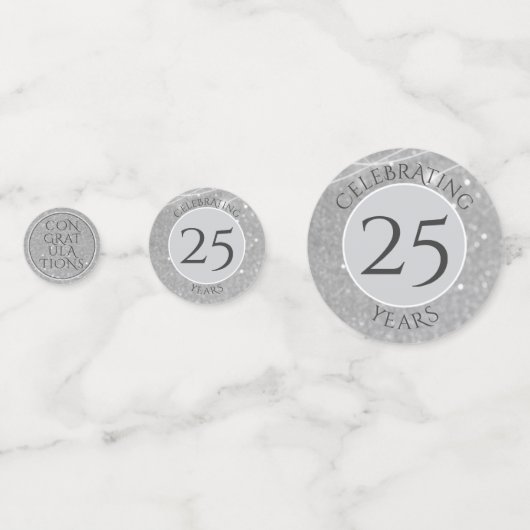 25周年記念写真結婚テーブル紙吹雪 コンフェッティ (裏面)