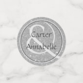 25周年記念写真結婚テーブル紙吹雪 コンフェッティ (スモール正面)