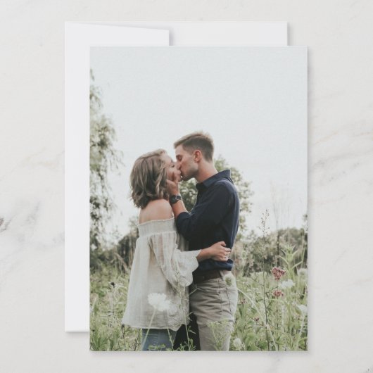 25周年記念写真結婚ミニマルエレガントリスト 招待状 (裏面)