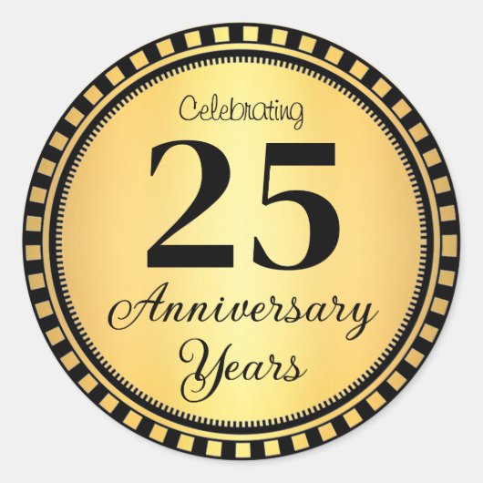 25周年記念封筒用シール ラウンドシール (正面)