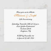 25周年記念招待状のポストカード インビテーションポストカード (裏面)