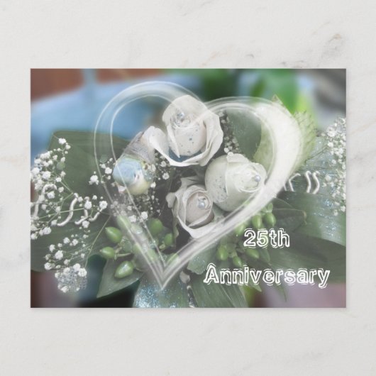 25周年記念招待状のポストカード インビテーションポストカード (正面)