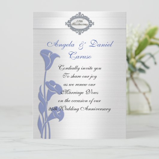 25周年記念招待状ブルーキャラリリー 招待状 (スタンド正面)