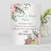 25周年記念招待状水彩花 招待状 (スタンド正面)