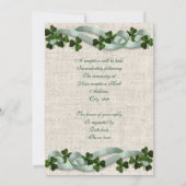 25周年記念招待状 アイルランド風テーマ 招待状 (裏面)