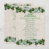 25周年記念招待状 アイルランド風テーマ 招待状 (正面/裏面)