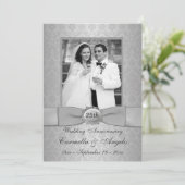 25周年記念招待状 – シルバー紙を使用しない! 招待状 (スタンド正面)