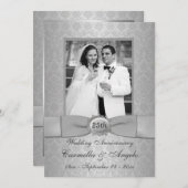 25周年記念招待状 – シルバー紙を使用しない! 招待状 (正面/裏面)