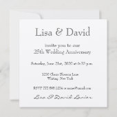 25周年記念招待状-薄紫PURPLEバラ 招待状 (裏面)