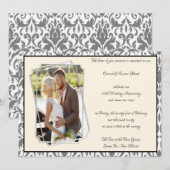 25周年記念日お祝い 招待状 (正面/裏面)