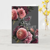 25周年記念日にエレガントフローラ カード (黄色い花)