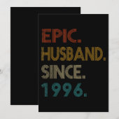 25周年記念日の夫へのプレゼント 最高の夫 招待状 (正面/裏面)