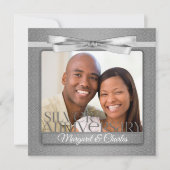 25周年記念日写真付き 招待状 (正面)