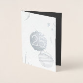 25周年記念日 シルバーウェディング 箔カード (正面)