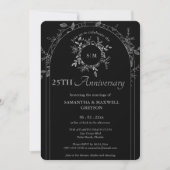 25周年記念日（シルバー・その他） 招待状 (正面)